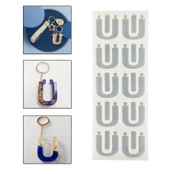 Epoksi Çoklu Silikon Kalıp Ü Harfi Anahtarlık Reçine Seri Döküm Kalıbı 4 CM 10 Lu Epoksi Çoklu Silikon Kalıp Ü Harfi Anahtarlık Reçine Seri Döküm Kalıbı 4 CM 10 Lu