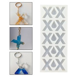 Epoksi Çoklu Silikon Kalıp X Harfi Anahtarlık Reçine Seri Döküm Kalıbı 4 CM 10 Lu Epoksi Çoklu Silikon Kalıp X Harfi Anahtarlık Reçine Seri Döküm Kalıbı 4 CM 10 Lu