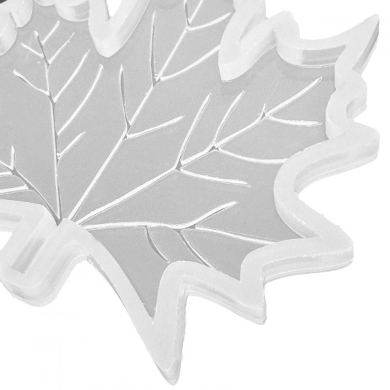 Epoksi Damar Detaylı Çınar Yaprağı Bardak Altlığı Kalıbı 13 CM Epoksi Damar Detaylı Çınar Yaprağı Bardak Altlığı Kalıbı 13 CM