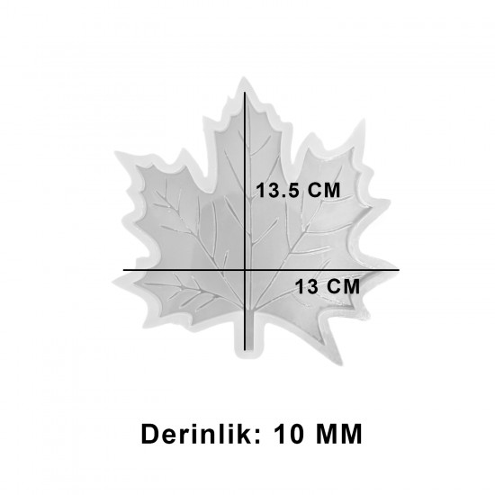 Epoksi Damar Detaylı Çınar Yaprağı Bardak Altlığı Kalıbı 13 CM Epoksi Damar Detaylı Çınar Yaprağı Bardak Altlığı Kalıbı 13 CM