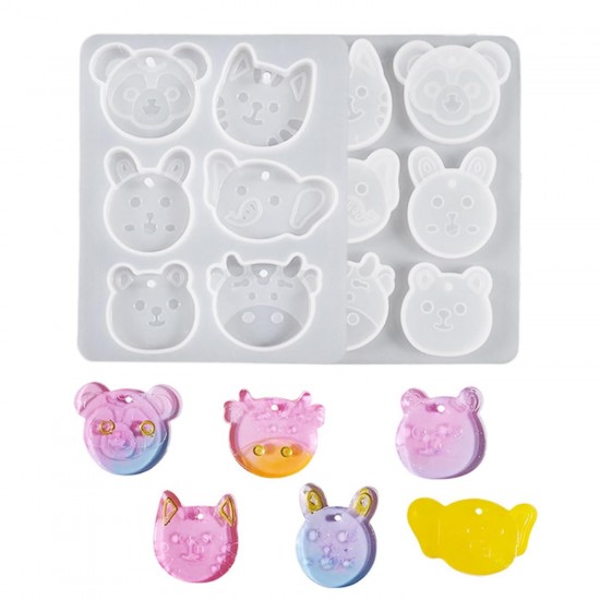 Epoksi Delikli Sevimli Hayvan Figürleri Kolye Ve Küpe Kalıbı 6 Lı Epoksi Delikli Sevimli Hayvan Figürleri Kolye Ve Küpe Kalıbı 6 Lı