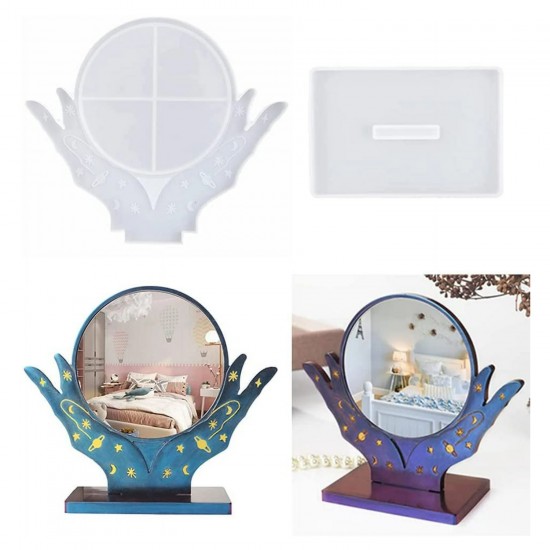 Epoksi Desenli Ayaklı Ayna Kalıbı - Dekoratif Masaüstü Ayna için Silikon Kalıp Epoksi Desenli Ayaklı Ayna Kalıbı - Dekoratif Masaüstü Ayna için Silikon Kalıp