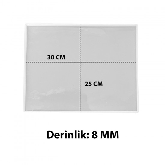 Epoksi Dikdörtgen Söz ve Nişan Tepsisi Kalıbı 25x30 CM Epoksi Dikdörtgen Söz ve Nişan Tepsisi Kalıbı 25x30 CM