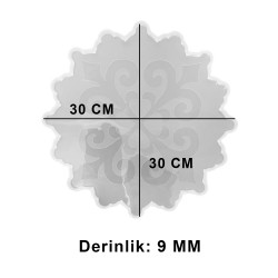 Epoksi Dişli Motifli Tepsi Kalıbı 30 CM