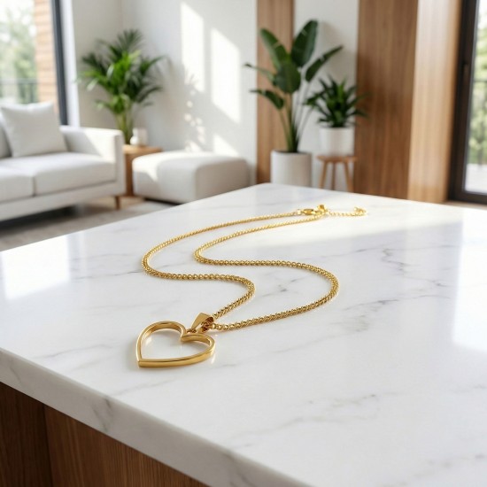 Epoksi Kalp Model Metal Kolye Takı Ucu (5 Adet)