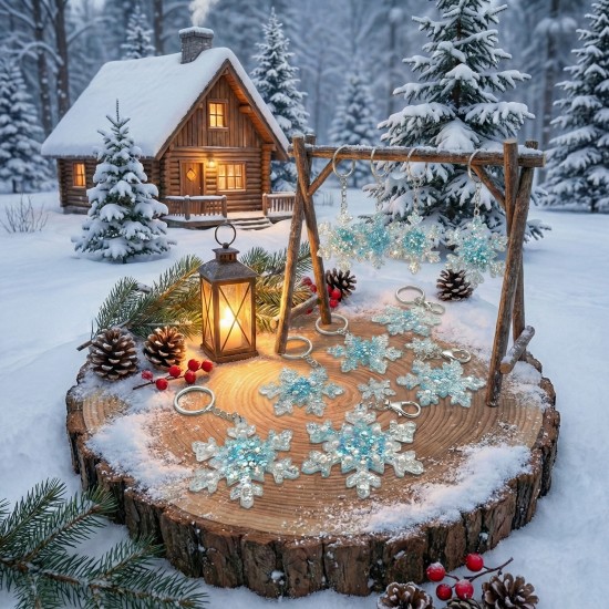 Epoksi Kış Temalı Kartanesi Anahtarlık ve Kolye Kalıbı 10 Lu Epoksi Kış Temalı Kartanesi Anahtarlık ve Kolye Kalıbı 10 Lu