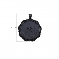 Epoksi Kolye Ucu Kemer Desen Siyah  (5 ADET)