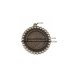 Epoksi Kolye Ucu  Yuvarlak Daireli  Antik Sarı Renk   5,2 Cm  (5 ADET) Epoksi Kolye Ucu  Yuvarlak Daireli  Antik Sarı Renk   5,2 Cm  (5 ADET)