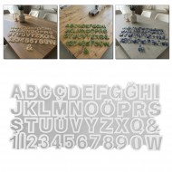 Epoksi Küçük Türkçe Harfler ve Rakamlar Kalıbı 3 CM