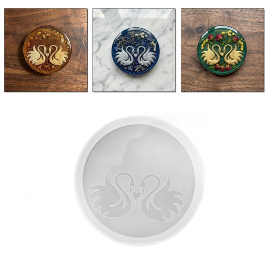 Epoksi Kuğu Desenli Magnet Kalıbı 7 CM Epoksi Kuğu Desenli Magnet Kalıbı 7 CM