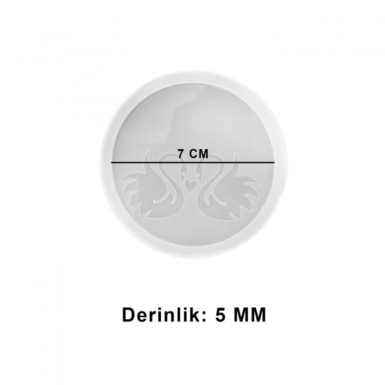 Epoksi Kuğu Desenli Magnet Kalıbı 7 CM Epoksi Kuğu Desenli Magnet Kalıbı 7 CM