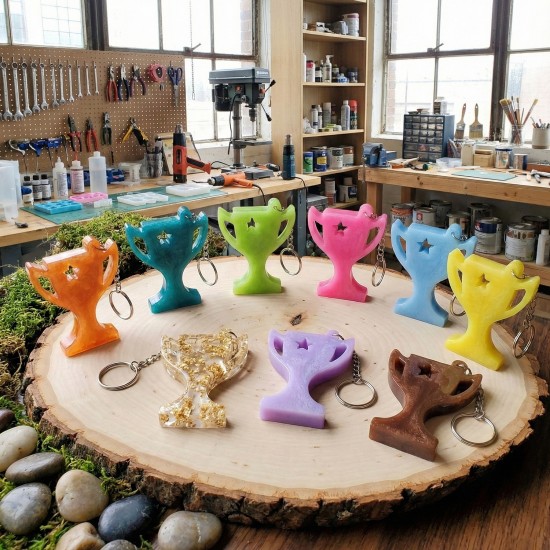 Epoksi Kupa Model Anahtarlık ve Kolye Kalıbı 10 Lu Epoksi Kupa Model Anahtarlık ve Kolye Kalıbı 10 Lu