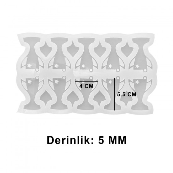 Epoksi Kupa Model Anahtarlık ve Kolye Kalıbı 10 Lu Epoksi Kupa Model Anahtarlık ve Kolye Kalıbı 10 Lu