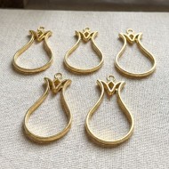 Epoksi Lale Model Metal Kolye Takı Ucu (5 Adet) Epoksi Lale Model Metal Kolye Takı Ucu (5 Adet)