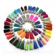 Epoksi Mini Deri Anahtarlık Küpe Püskül Karışık Renk (10 Adet) Epoksi Mini Deri Anahtarlık Küpe Püskül Karışık Renk (10 Adet)