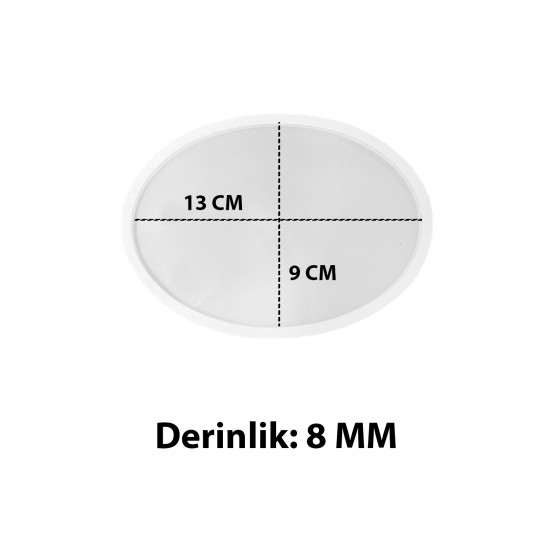 Epoksi Oval Bardak Altlığı Kalıbı 13x9 CM Epoksi Oval Bardak Altlığı Kalıbı 13x9 CM