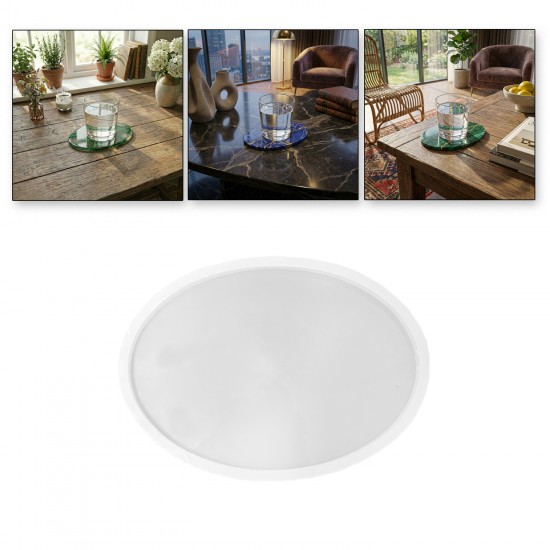 Epoksi Oval Bardak Altlığı Kalıbı 13x9 CM Epoksi Oval Bardak Altlığı Kalıbı 13x9 CM