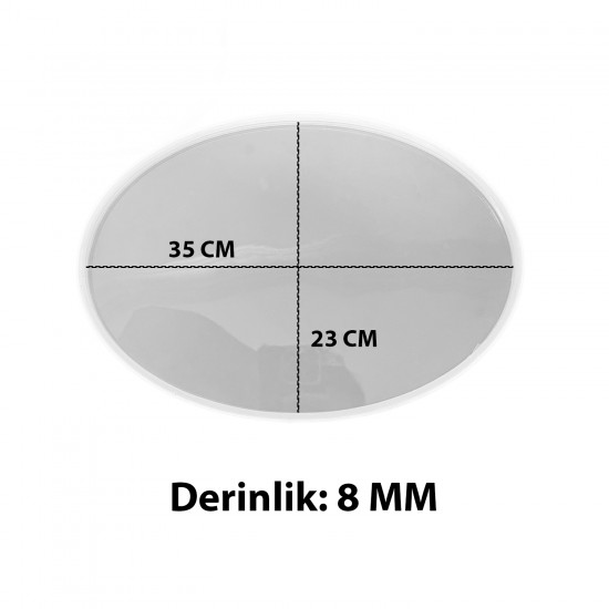 Epoksi Oval Söz ve Nişan Tepsisi Kalıbı 35x23 CM Epoksi Oval Söz ve Nişan Tepsisi Kalıbı 35x23 CM