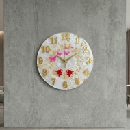 Epoksi Kelebek ve Kuş Desenli Rakamlı Saat Kalıbı 30 CM Epoksi Kelebek ve Kuş Desenli Rakamlı Saat Kalıbı 30 CM