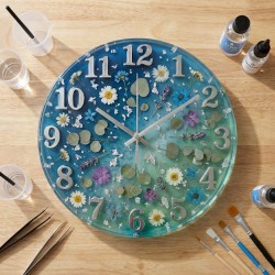 Epoksi Rakamlı Saat Kalıbı 30 CM