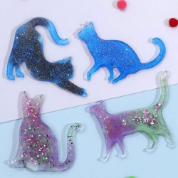 Epoksi Reçine Silikon Kalıp Kedi Kolye ve Anahtarlık Kalıbı 4 Lü Epoksi Reçine Silikon Kalıp Kedi Kolye ve Anahtarlık Kalıbı 4 Lü