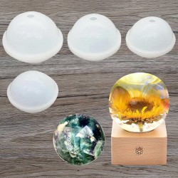 Epoksi Reçine Silikon Kalıp Küre Kalıbı Beton Taş Tozu Yuvarlak Küre Kalıbı 4 CM