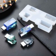 Epoksi Reçine Silikon Usb  Kalıbı 4 lü Model  Epoksi Reçine Silikon Usb  Kalıbı 4 lü Model