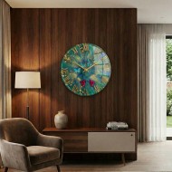 Epoksi Kelebek ve Kuş Desenli Roma Rakamlı Saat Kalıbı 30 CM