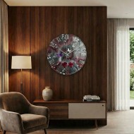 Epoksi Kelebek ve Kuş Desenli Roma Rakamlı Saat Kalıbı 30 CM Epoksi Kelebek ve Kuş Desenli Roma Rakamlı Saat Kalıbı 30 CM