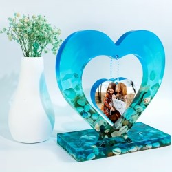 Epoksi Sevgililer Günü Fotoğraf Çerçevesi Kalp Dekoratif Resimlik Kalıbı Epoksi Sevgililer Günü Fotoğraf Çerçevesi Kalp Dekoratif Resimlik Kalıbı