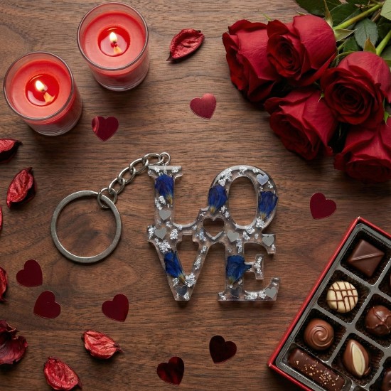 Epoksi Sevgililer Gününe Özel Love Yazılı Anahtarlık Kalıbı 6 Lı Epoksi Sevgililer Gününe Özel Love Yazılı Anahtarlık Kalıbı 6 Lı