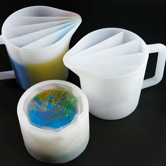 Epoksi Silikon 5 Bölmeli Kulplu Boya Karıştırma Ve Döküm Kabı 500 ML Epoksi Silikon 5 Bölmeli Kulplu Boya Karıştırma Ve Döküm Kabı 500 ML