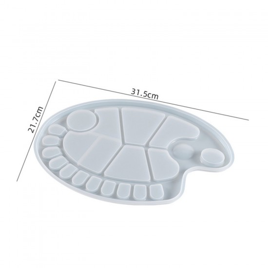 Epoksi Silikon Büyük Resim Boya Paleti Kalıbı Epoksi Silikon Büyük Resim Boya Paleti Kalıbı