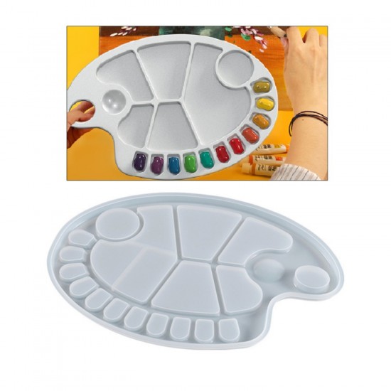 Epoksi Silikon Büyük Resim Boya Paleti Kalıbı Epoksi Silikon Büyük Resim Boya Paleti Kalıbı