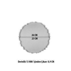 Epoksi Silikon Güneş Tepsi Kalıbı 26 CM Epoksi Silikon Güneş Tepsi Kalıbı 26 CM