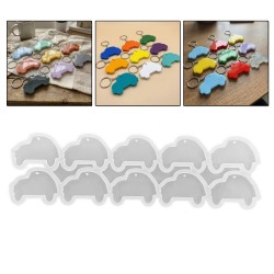 Epoksi Silikon Kalıp Araba Model Anahtarlık Kalıbı 6.5 CM 10 Lu