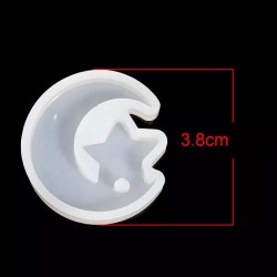 Epoksi Silikon  Kalıp  Ayyıldız  Modeli 3.8 CM  Epoksi Silikon  Kalıp  Ayyıldız  Modeli 3.8 CM