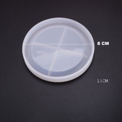 Epoksi Silikon Kalıp Bardak Altlığı Yuvarlak 8  CM  Epoksi Silikon Kalıp Bardak Altlığı Yuvarlak 8  CM