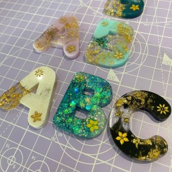 Epoksi Silikon Kalıp BUBBLE Büyük Türkçe Harfler Kalıbı 33 Lü