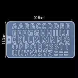 Epoksi Silikon Kalıp  Büyük Harfler Kalıbı Küçük Boy 1.7 CM 48 Lİ