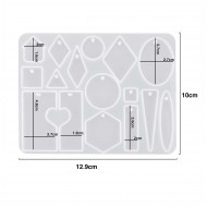 Epoksi Silikon Kalıp Çoklu Anahtarlık Delikli Kolye Küpe Kalıbı Epoksi Silikon Kalıp Çoklu Anahtarlık Delikli Kolye Küpe Kalıbı
