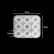 Epoksi Silikon Kalıp Çoklu Küçük Küre Deliksiz Boncuk Anahtarlık Kolye Kalıbı 9 Lu 2.2 CM Epoksi Silikon Kalıp Çoklu Küçük Küre Deliksiz Boncuk Anahtarlık Kolye Kalıbı 9 Lu 2.2 CM