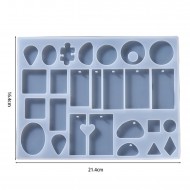 Epoksi Silikon Kalıp Çoklu Takı Kolye Küpe Kalıbı 16.4X21.4 CM 26 Lı Epoksi Silikon Kalıp Çoklu Takı Kolye Küpe Kalıbı 16.4X21.4 CM 26 Lı