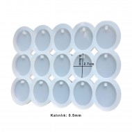 Epoksi Silikon Kalıp Delikli Oval Anahtarlık Kolye Kalıbı 15 Li Epoksi Silikon Kalıp Delikli Oval Anahtarlık Kolye Kalıbı 15 Li