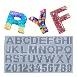 Epoksi Silikon Kalıp Düz Büyük Delikli Harfler ve Rakamlar Kalıbı 36 Lı Epoksi Silikon Kalıp Düz Büyük Delikli Harfler ve Rakamlar Kalıbı 36 Lı