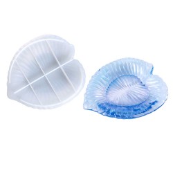 Epoksi Silikon Kalıp Kalp Model Tabak Kalıbı 14X16.2 CM