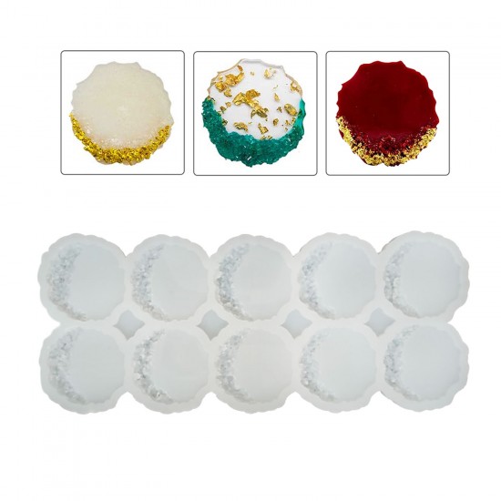 Epoksi Silikon Kalıp Geode Tırtıklı Kenar Taşlı Magnet Kalıbı 6 CM 10 Lu Epoksi Silikon Kalıp Geode Tırtıklı Kenar Taşlı Magnet Kalıbı 6 CM 10 Lu