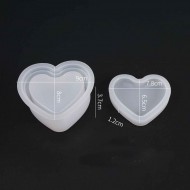 Epoksi Silikon Kalıp Mücevher Saklama Kutusu Kalp Modeli 8X9 CM Epoksi Silikon Kalıp Mücevher Saklama Kutusu Kalp Modeli 8X9 CM