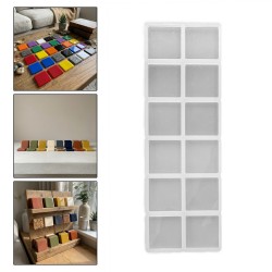 Epoksi Silikon Kalıp Kare Anahtarlık Kalıbı 5 CM 10 Lu