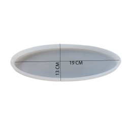 Epoksi Silikon Kalıp  Küçük Oval Tepsi Kalıbı 19 X13 CM Epoksi Silikon Kalıp  Küçük Oval Tepsi Kalıbı 19 X13 CM